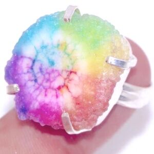 Rainbow Solar Quartz Ring